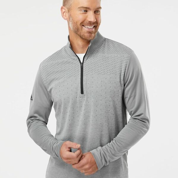 Men's Ultimate365 Heather Block Printed Quarter-Zip Pullover Thumbnail